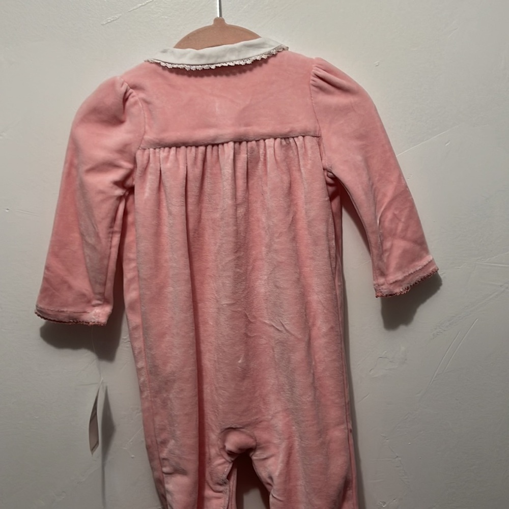 Ralph lauren baby girl gift idea. Newborn to siz months outfit pink velour - Picture 8 of 8